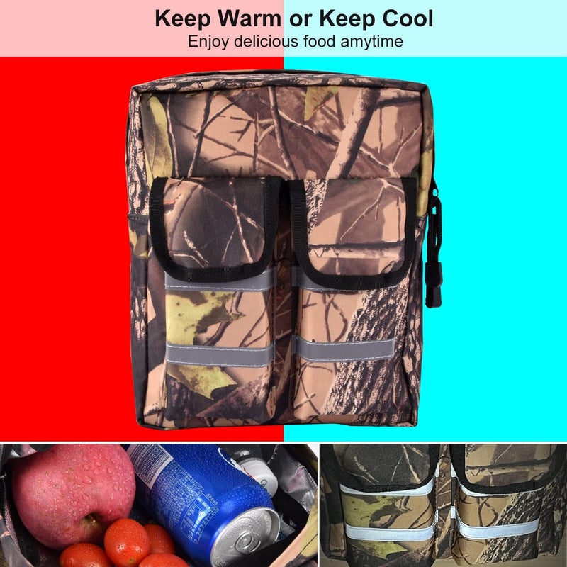 CKEGUO ATV Saddle Bag,Waterproof Insulated pocket Motorcycle Tank Bag with Reflective Strips - Cargo Tank Phone Bag Storage Luggage for ATV UTV Bicycle Snowmobile - Image 2